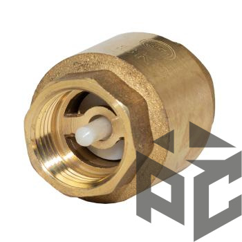 Клапан обратный латунный осевой Ду 32 Ру 16 (хол.вода) от производителя "Рускон"