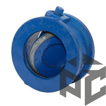 Клапан обратный чугунный поворотный (19ч21бр) Ду 100 Ру 16 межфл КАЗ от производителя "Рускон"