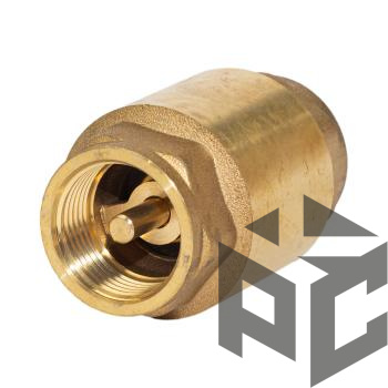 Клапан обратный латунный осевой Ду 40 Ру 16 (гор.вода) от производителя "Рускон"