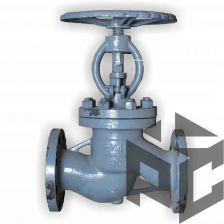 Клапан (вентиль) запорный стальной 15с22нж Ду 40 Ру 40 от производителя "Рускон"