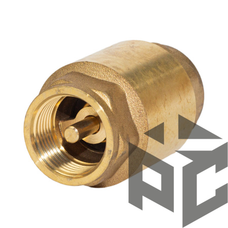 Клапан обратный латунный осевой Ду 40 Ру 16 (гор.вода) от производителя "Рускон"