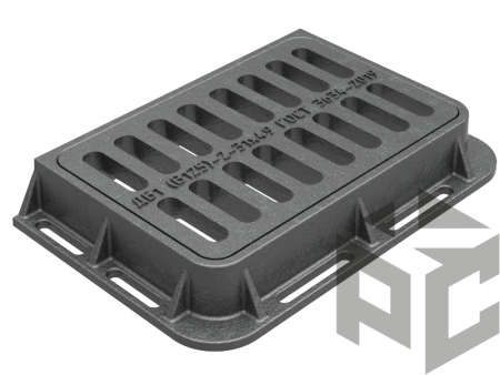 Дождеприемник прямоугольный (ДБ1) B125 634х414х95мм (12.5т) БКМЗ от производителя "Рускон"