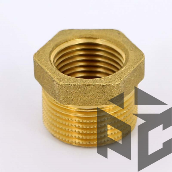 Футорка латунь НР/ВР Ду 32x40 (1 1/2"х1 1/4") от производителя "Рускон"