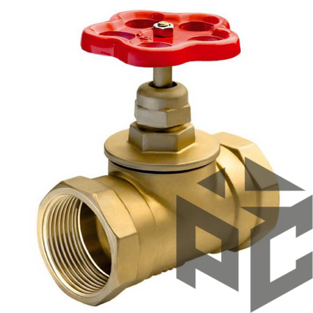 Клапан (вентиль) запорный латунный 15б1п Ду 20 (3/4") Ру 16 от производителя "Рускон"